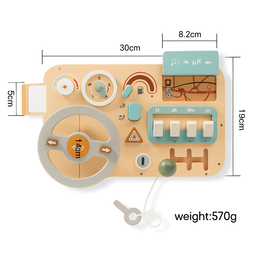 Montessori wooden car steering board for sensory tray play — CC's Sensory Play Australia