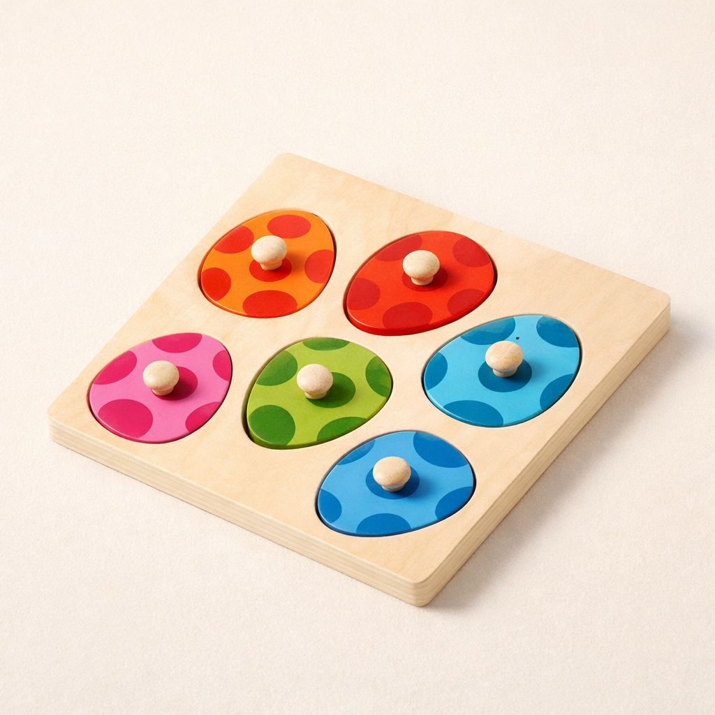 Wooden dino eggs discovery matching puzzle for toddlers — CC's Sensory Play Australia