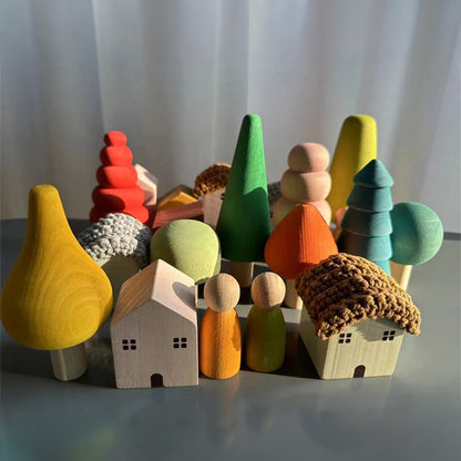 Montessori Forest & Village Wooden Set