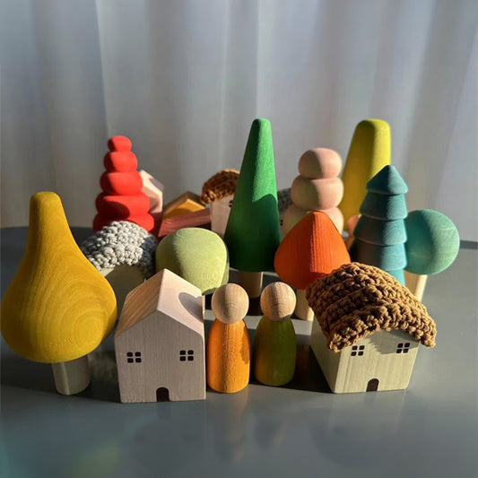 Montessori Forest & Village Wooden Set