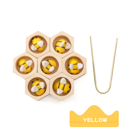 Montessori wooden bee sorting counting game for toddlers — CC's Sensory Play Australia