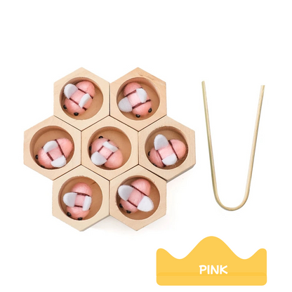 Montessori wooden bee sorting counting game for toddlers — CC's Sensory Play Australia