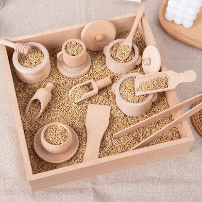 Bamboo tea sensory play set for toddlers imaginative play — CC's Sensory Play Australia