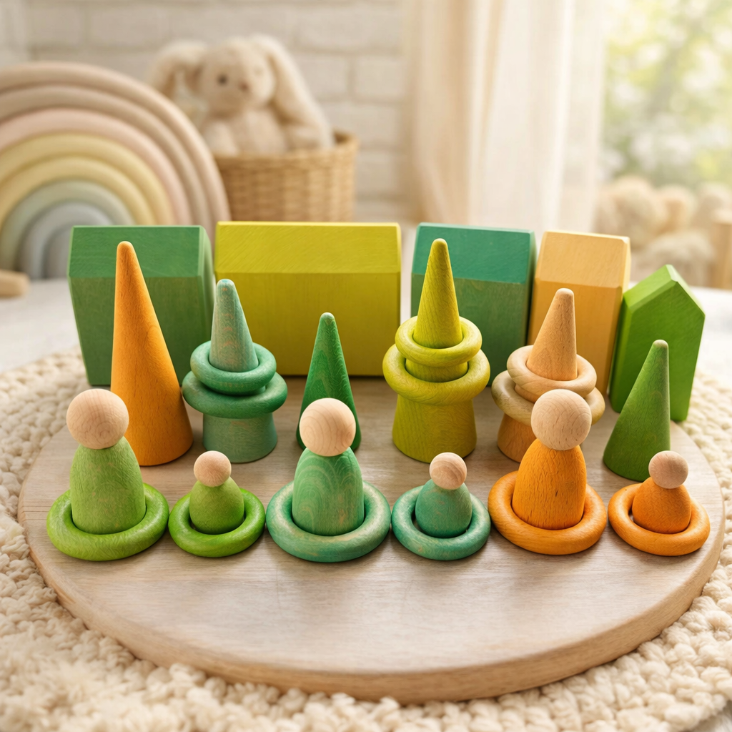 Montessori wooden play set for toddlers fine motor learning — CC's Sensory Play Australia