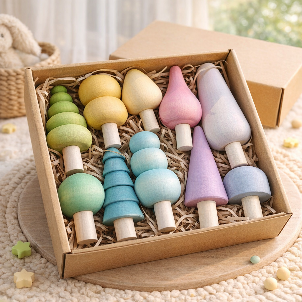 Montessori wooden play set for toddlers fine motor learning — CC's Sensory Play Australia