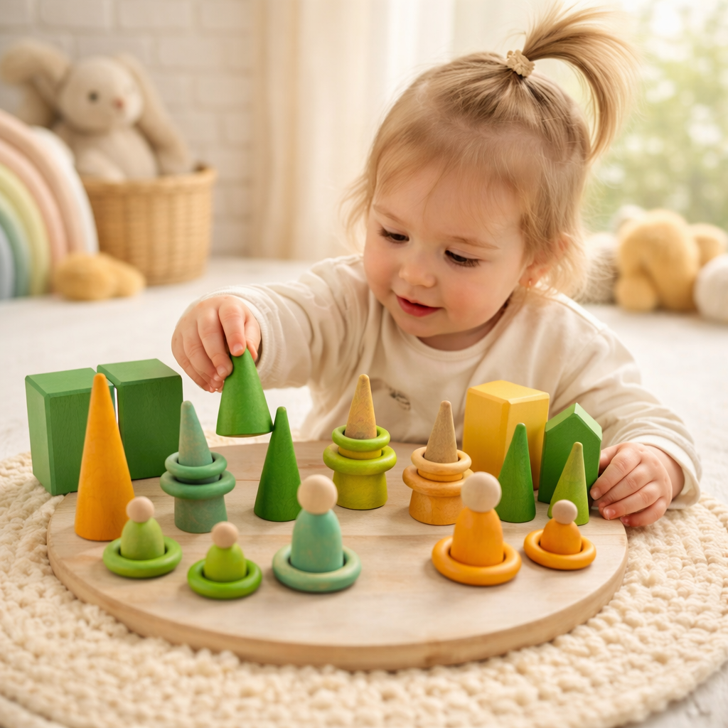 Montessori wooden play set for toddlers fine motor learning — CC's Sensory Play Australia