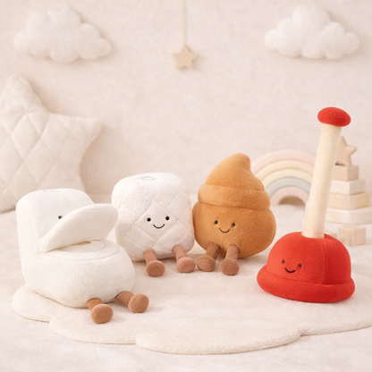 Cheeky toilet friends kawaii plush toys for toddlers — CC's Sensory Play Australia