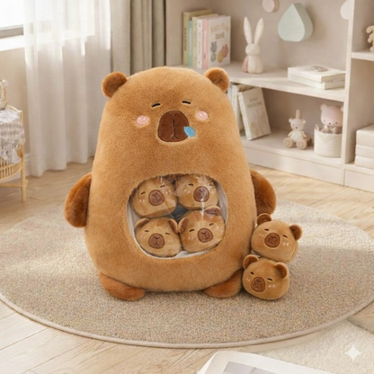 Capybara family plush set for kids — CC's Sensory Play Australia