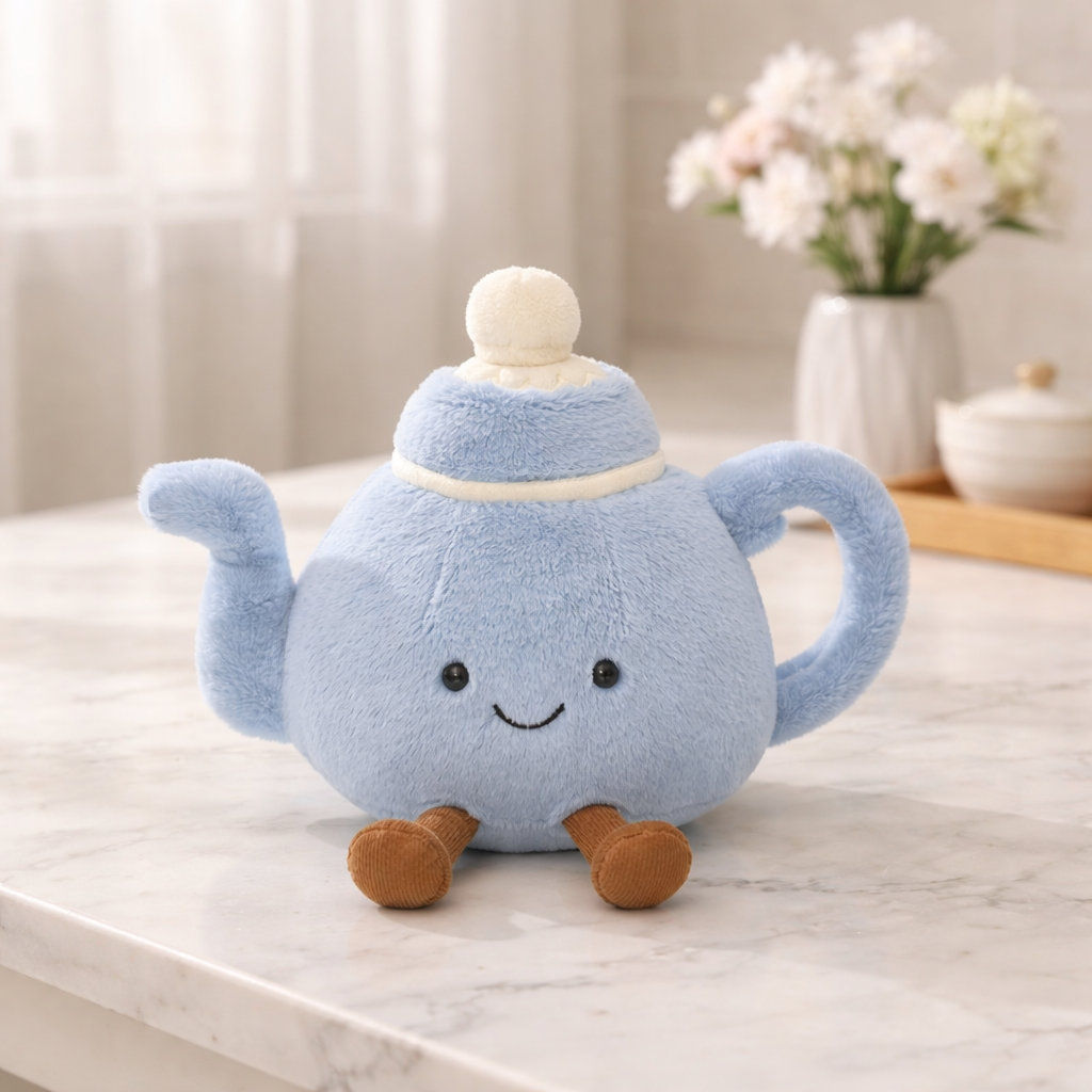 Kawaii teapot party buddies plush toys for toddlers — CC's Sensory Play Australia