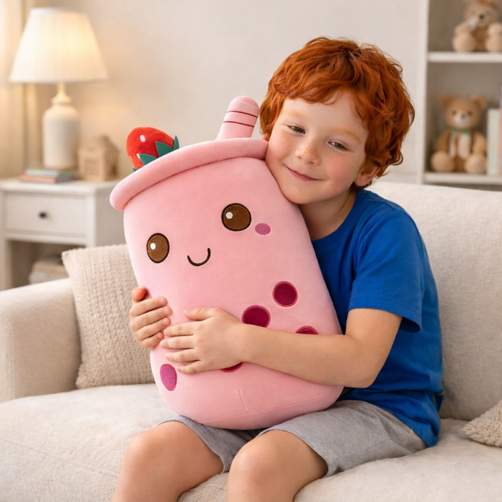 Giant boba drink buddy plush toy for kids — CC's Sensory Play Australia
