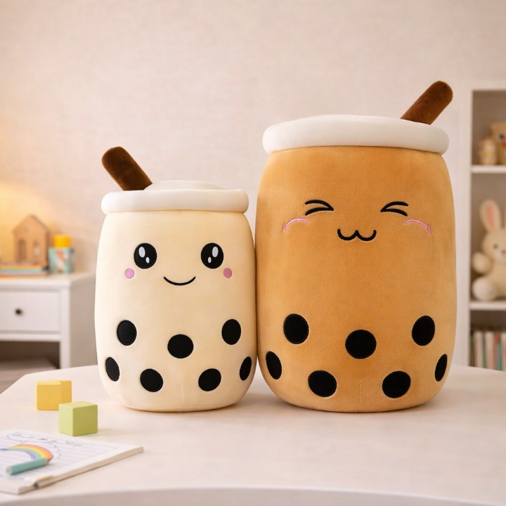 Giant boba drink buddy plush toy for kids — CC's Sensory Play Australia