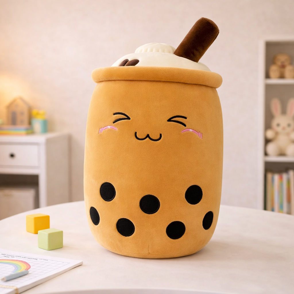 Giant boba drink buddy plush toy for kids — CC's Sensory Play Australia
