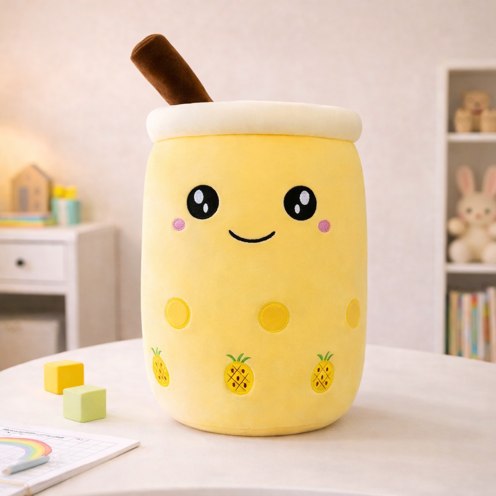 Giant boba drink buddy plush toy for kids — CC's Sensory Play Australia