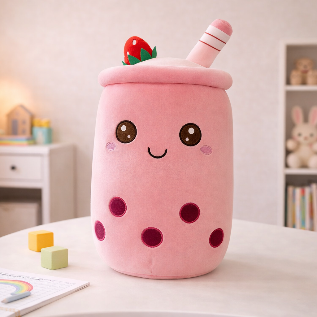 Giant boba drink buddy plush toy for kids — CC's Sensory Play Australia