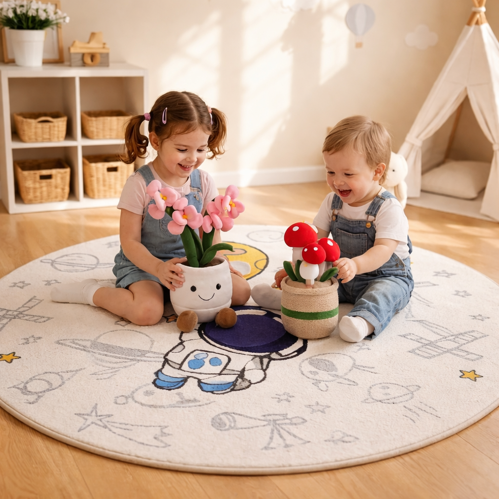 Round washable kids play mat for babies and toddlers — CC's Sensory Play Australia