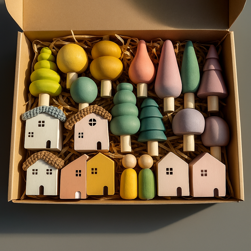 Montessori Forest & Village Wooden Set