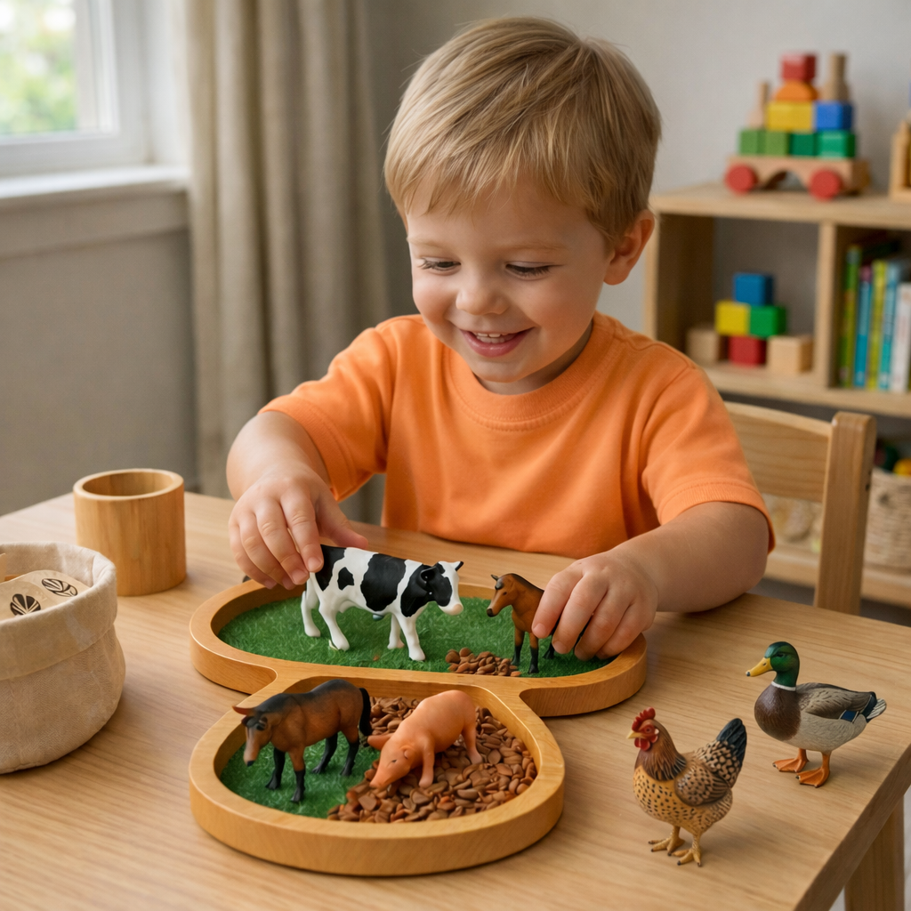 Montessori wooden sorting trays for sensory play — CC's Sensory Play Australia