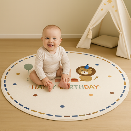 Round washable kids play mat for babies and toddlers — CC's Sensory Play Australia