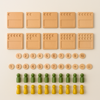 Montessori wooden counting board number learning toy for toddlers — CC's Sensory Play Australia