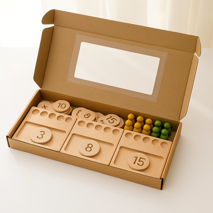 Montessori wooden counting board number learning toy for toddlers — CC's Sensory Play Australia