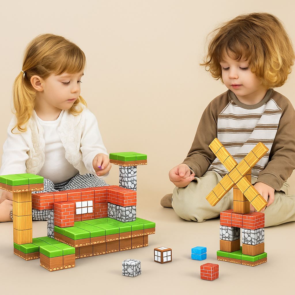 MagConstruct 100 piece magnetic building blocks STEM set for kids — CC's Sensory Play Australia