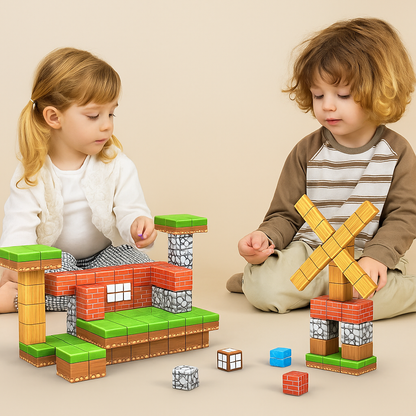 MagConstruct 100 piece magnetic building blocks STEM set for kids — CC's Sensory Play Australia