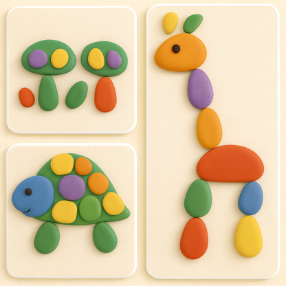 Montessori rainbow pebbles counting and sorting learning set — CC's Sensory Play Australia