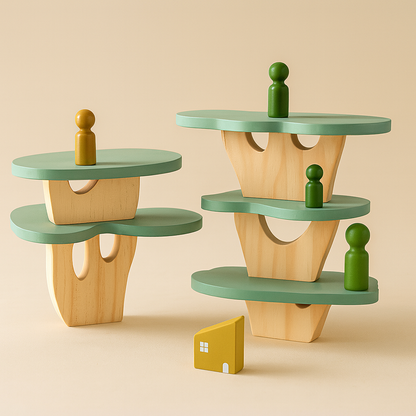 Montessori wooden stacking tree toy for toddlers — CC's Sensory Play Australia