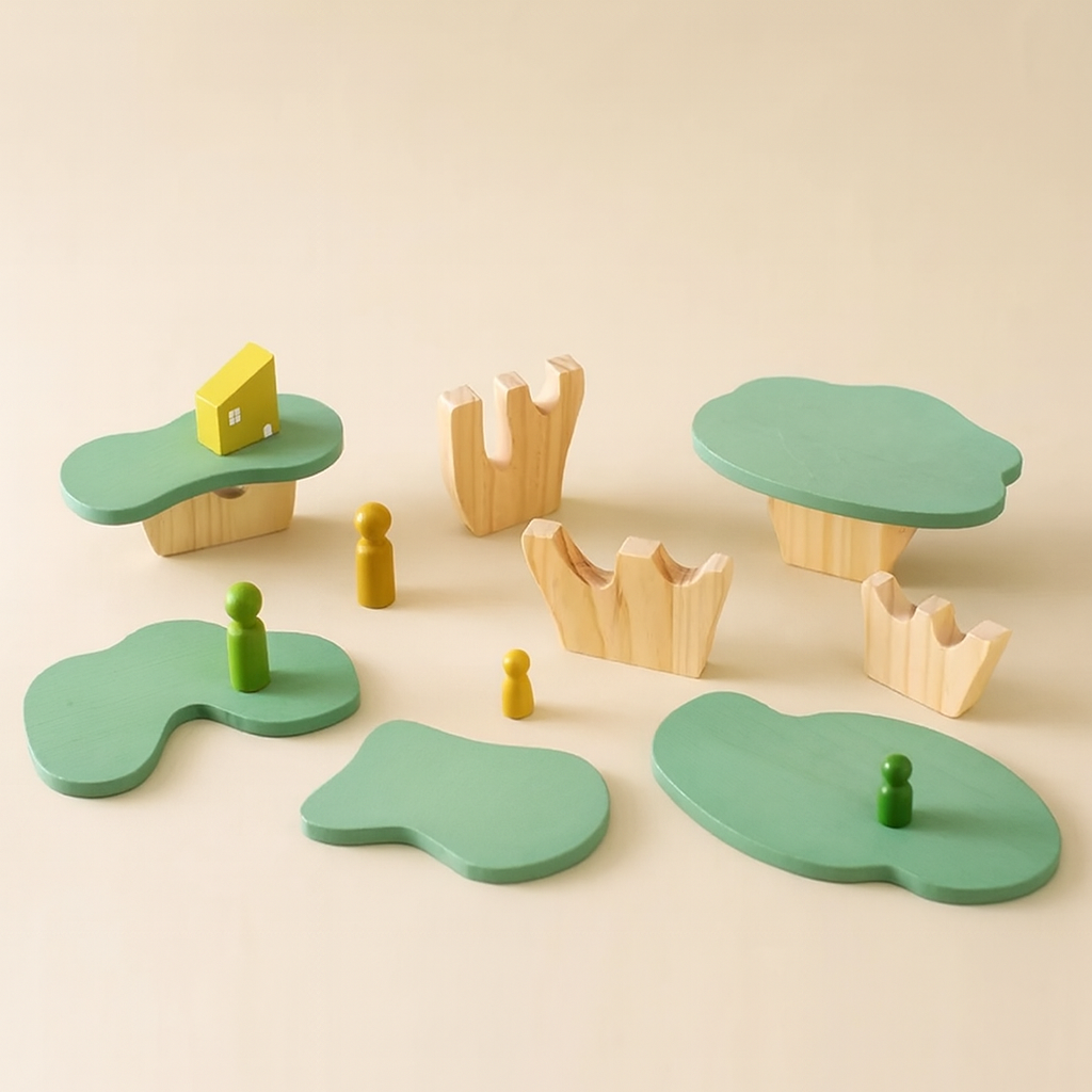 Montessori wooden stacking tree toy for toddlers — CC's Sensory Play Australia