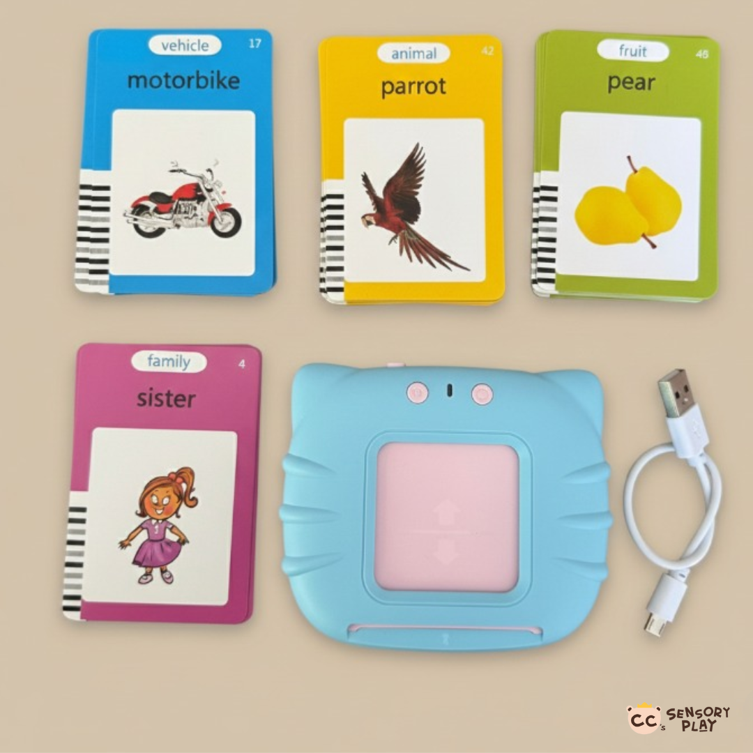 Sound talking flash cards for toddlers early language learning — CC's Sensory Play Australia