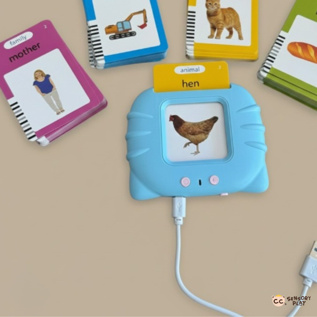 Sound talking flash cards for toddlers early language learning — CC's Sensory Play Australia