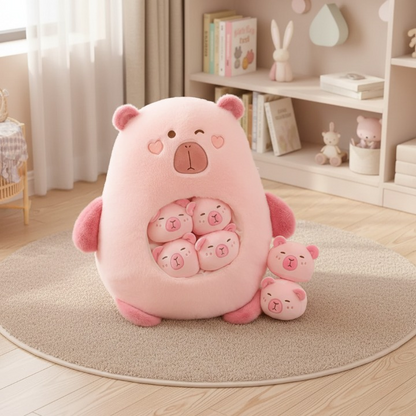 Capybara family plush set for kids — CC's Sensory Play Australia