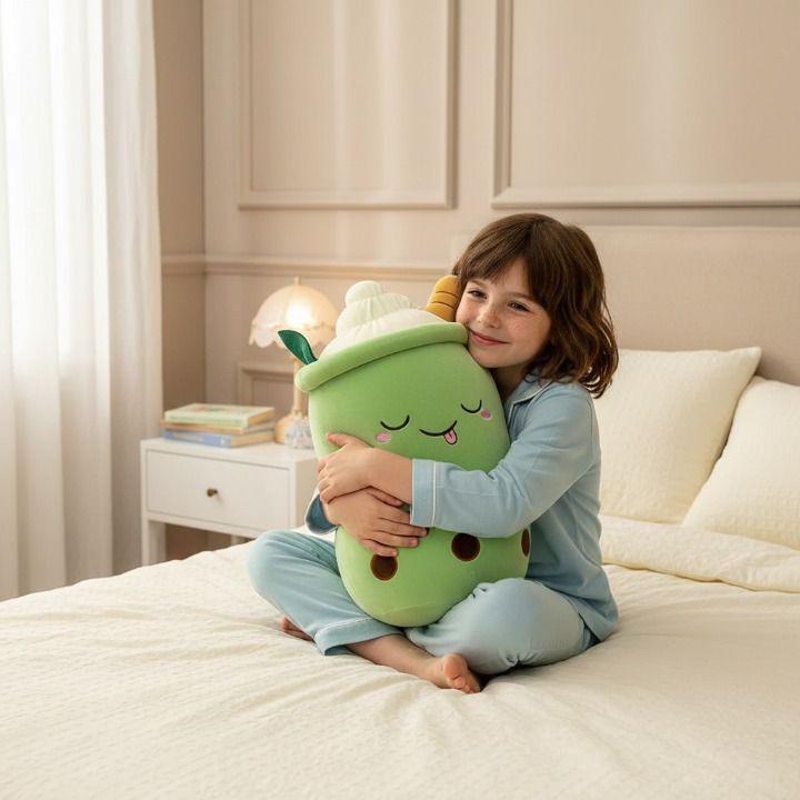 Giant boba drink buddy plush toy for kids — CC's Sensory Play Australia
