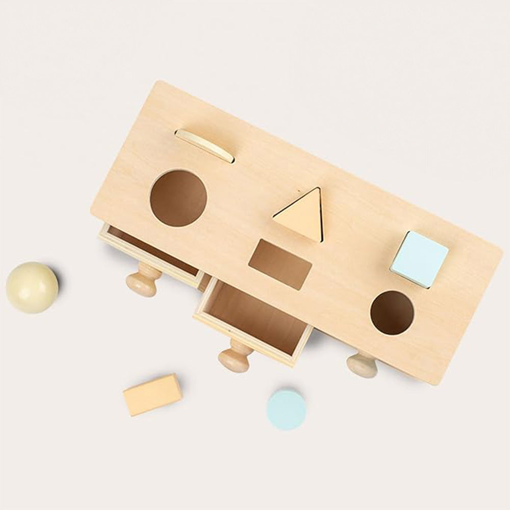 Montessori Wooden Shape Sorting Drawer