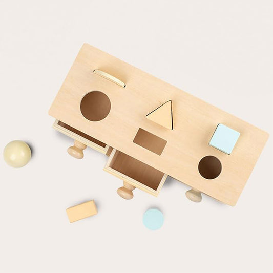 Montessori Wooden Shape Sorting Drawer